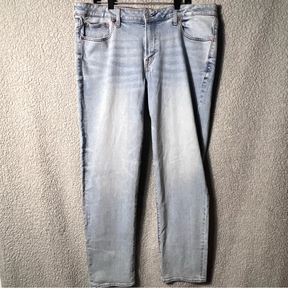Express Denim Light Wash Jeans Mens Slim Straight 38x34 Light Blue Made 2023